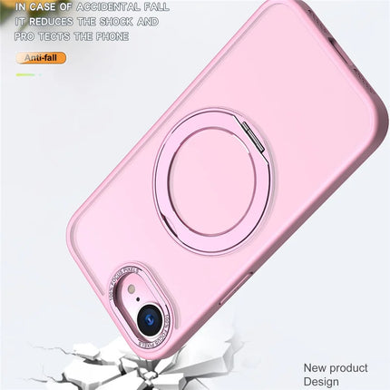 For iPhone 16e Case Compatible with MagSafe TPU + Acrylic Kickstand Phone Cover