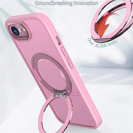 For iPhone 16e Case Compatible with MagSafe TPU + Acrylic Kickstand Phone Cover