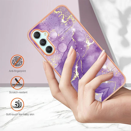 For Samsung Galaxy A26 5G TPU Case with IMD Marble Pattern Electroplated Back Cover