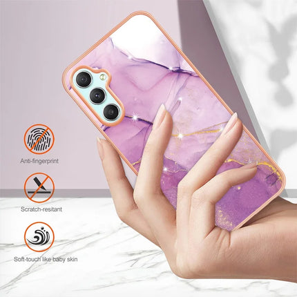 For Samsung Galaxy A26 5G TPU Case with IMD Marble Pattern Electroplated Back Cover