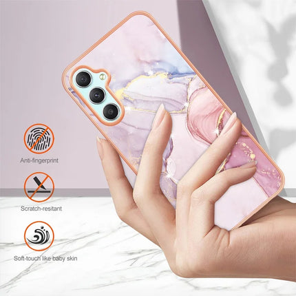 For Samsung Galaxy A26 5G TPU Case with IMD Marble Pattern Electroplated Back Cover