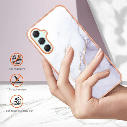 For Samsung Galaxy A26 5G TPU Case with IMD Marble Pattern Electroplated Back Cover