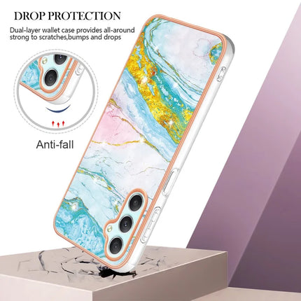 For Samsung Galaxy A26 5G TPU Case with IMD Marble Pattern Electroplated Back Cover