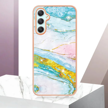 For Samsung Galaxy A26 5G TPU Case with IMD Marble Pattern Electroplated Back Cover