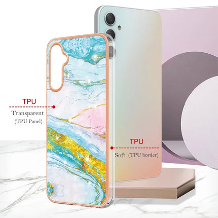 For Samsung Galaxy A26 5G TPU Case with IMD Marble Pattern Electroplated Back Cover