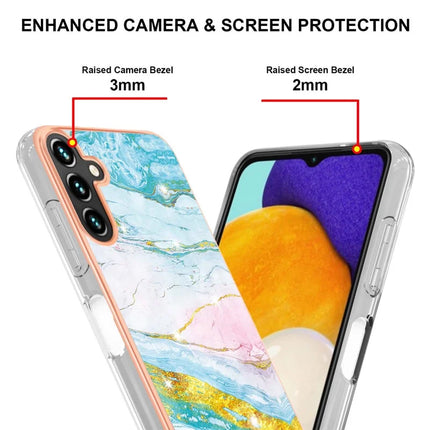 For Samsung Galaxy A56 5G TPU Case with IMD Marble Pattern Electroplated Back Cover