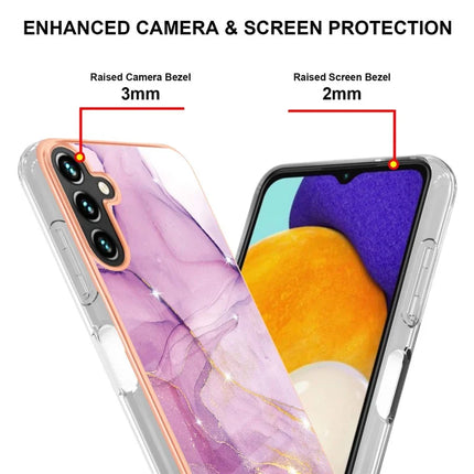 For Samsung Galaxy A36 5G TPU Case with IMD Marble Pattern Electroplated Back Cover