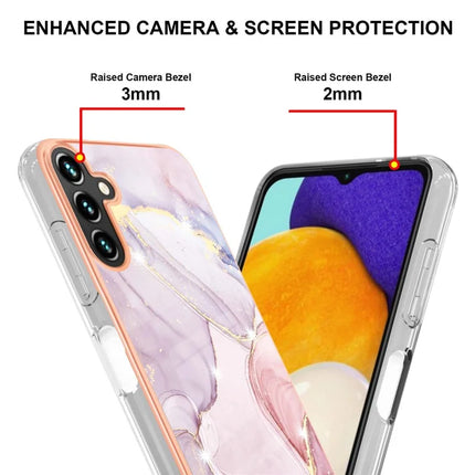 For Samsung Galaxy A36 5G TPU Case with IMD Marble Pattern Electroplated Back Cover