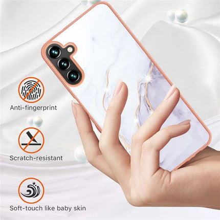 For Samsung Galaxy A36 5G TPU Case with IMD Marble Pattern Electroplated Back Cover
