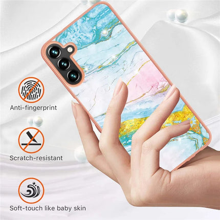 For Samsung Galaxy A36 5G TPU Case with IMD Marble Pattern Electroplated Back Cover