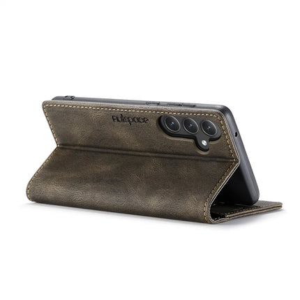 For Samsung Galaxy S23 FE Wallet Case AUTSPACE A01 Leather Stand Cover with RFID Blocking Card Holder