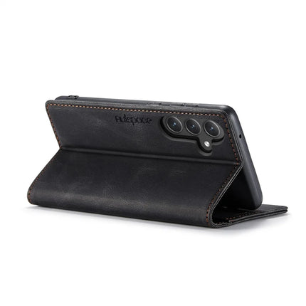 For Samsung Galaxy S23 FE Wallet Case AUTSPACE A01 Leather Stand Cover with RFID Blocking Card Holder