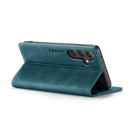 For Samsung Galaxy S23 FE Wallet Case AUTSPACE A01 Leather Stand Cover with RFID Blocking Card Holder