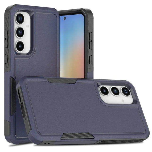 For Samsung Galaxy A56 5G Case 2 in 1 PC + TPU Shockproof Phone Cover - Dark Blue