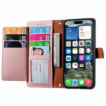For iPhone 16e Case RFID Blocking Zipper Pocket Leather Wallet Phone Cover
