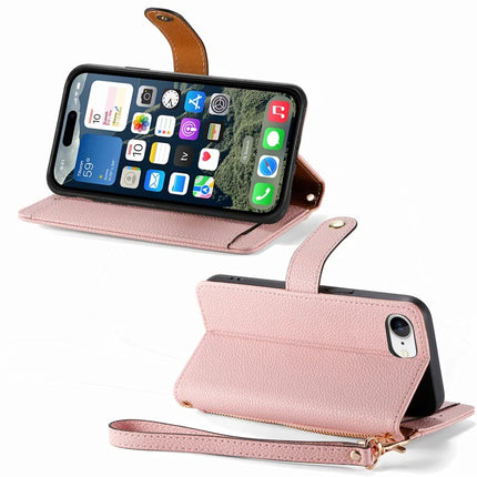For iPhone 16e Case RFID Blocking Zipper Pocket Leather Wallet Phone Cover