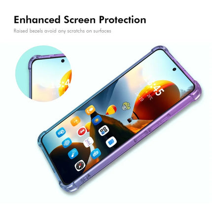 ENKAY For iPhone 16e Case Gradient Series Thickened Four Corner Anti-Drop TPU Phone Cover