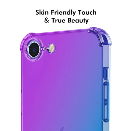 ENKAY For iPhone 16e Case Gradient Series Thickened Four Corner Anti-Drop TPU Phone Cover