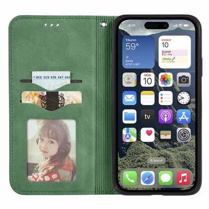For iPhone 16e Leather Case with Card Holder Magnetic Absorption Phone Cover