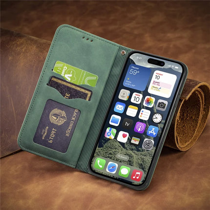 For iPhone 16e Leather Case with Card Holder Magnetic Absorption Phone Cover