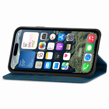 For iPhone 16e Leather Case with Card Holder Magnetic Absorption Phone Cover