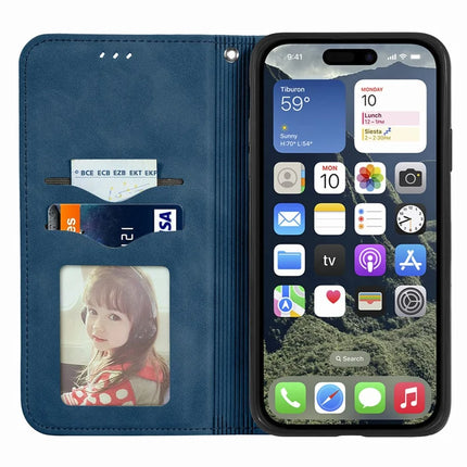 For iPhone 16e Leather Case with Card Holder Magnetic Absorption Phone Cover