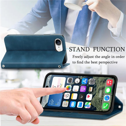 For iPhone 16e Leather Case with Card Holder Magnetic Absorption Phone Cover