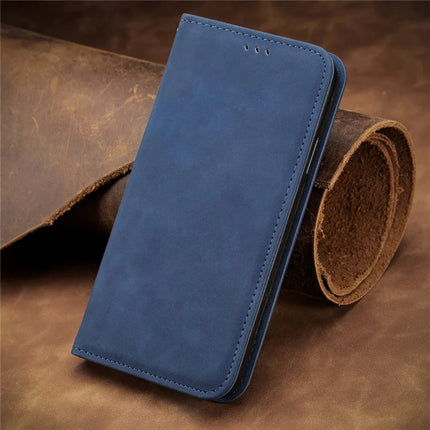 For iPhone 16e Leather Case with Card Holder Magnetic Absorption Phone Cover