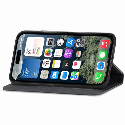 For iPhone 16e Leather Case with Card Holder Magnetic Absorption Phone Cover