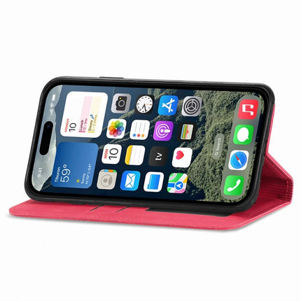 For iPhone 16e Leather Case with Card Holder Magnetic Absorption Phone Cover