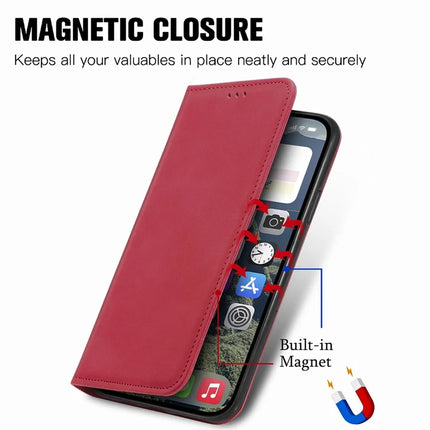 For iPhone 16e Leather Case with Card Holder Magnetic Absorption Phone Cover