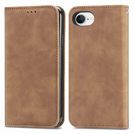 For iPhone 16e Leather Case with Card Holder Magnetic Absorption Phone Cover