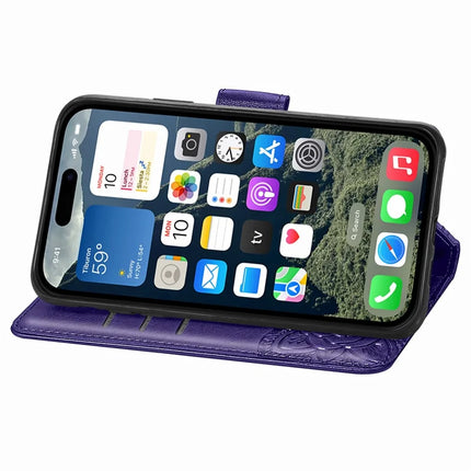 For iPhone 16e Case with Strap Butterfly Pattern PU Leather Wallet Phone Cover