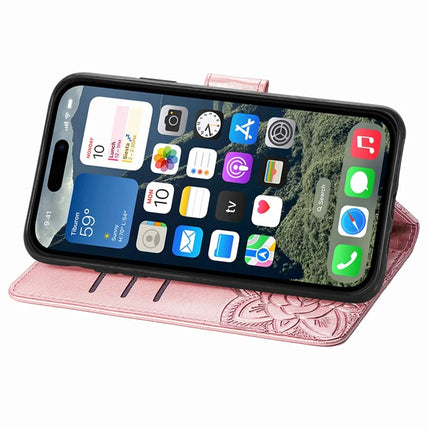 For iPhone 16e Case with Strap Butterfly Pattern PU Leather Wallet Phone Cover