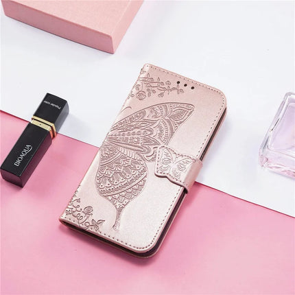 For iPhone 16e Case with Strap Butterfly Pattern PU Leather Wallet Phone Cover