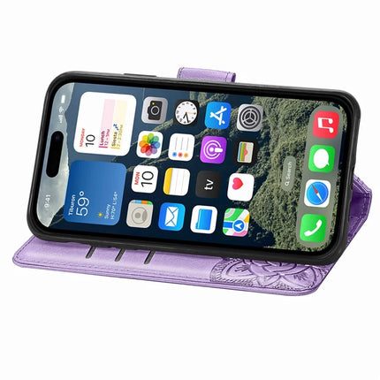 For iPhone 16e Case with Strap Butterfly Pattern PU Leather Wallet Phone Cover