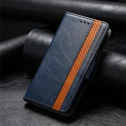 For iPhone 16e Case CASENEO 002 Series RFID Blocking Leather Wallet Stand Phone Cover