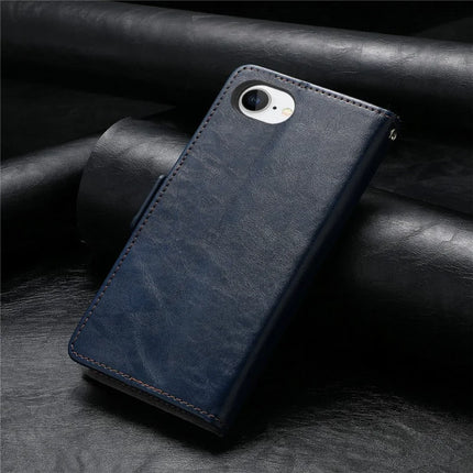 For iPhone 16e Case CASENEO 002 Series RFID Blocking Leather Wallet Stand Phone Cover