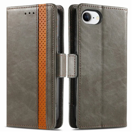 For iPhone 16e Case CASENEO 002 Series RFID Blocking Leather Wallet Stand Phone Cover