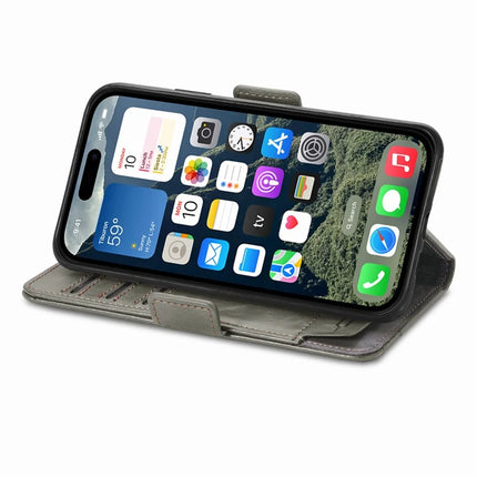 For iPhone 16e Case CASENEO 002 Series RFID Blocking Leather Wallet Stand Phone Cover