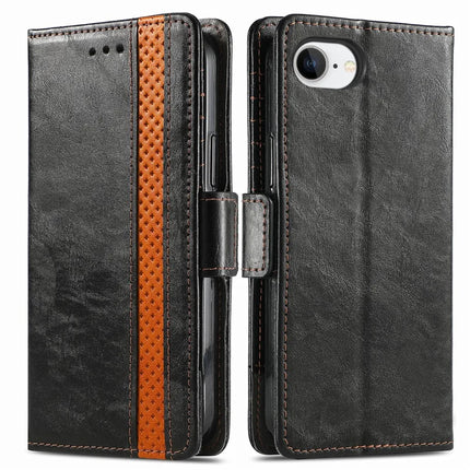 For iPhone 16e Case CASENEO 002 Series RFID Blocking Leather Wallet Stand Phone Cover