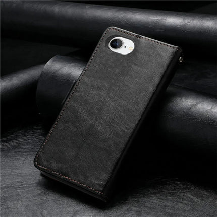 For iPhone 16e Case CASENEO 002 Series RFID Blocking Leather Wallet Stand Phone Cover