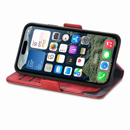 For iPhone 16e Case CASENEO 002 Series RFID Blocking Leather Wallet Stand Phone Cover