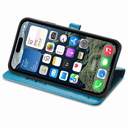 For iPhone 16e Leather Wallet Case Flip Phone Cover with Cute Cat Dog Pattern