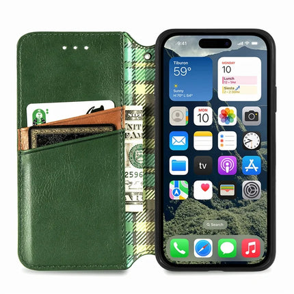 For iPhone 16e PU Leather Case Rhombus Imprint Wallet Stand Phone Cover