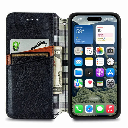 For iPhone 16e PU Leather Case Rhombus Imprint Wallet Stand Phone Cover