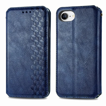 For iPhone 16e PU Leather Case Rhombus Imprint Wallet Stand Phone Cover