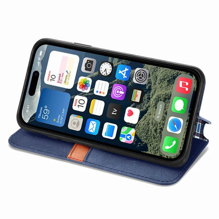 For iPhone 16e PU Leather Case Rhombus Imprint Wallet Stand Phone Cover