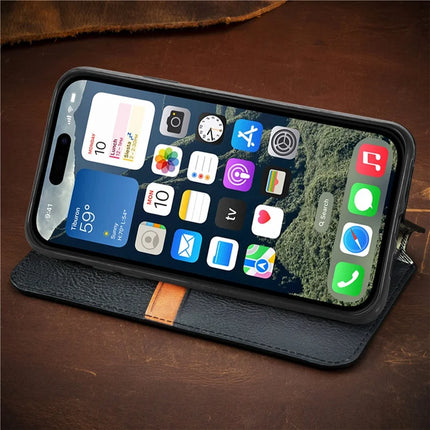 For iPhone 16e PU Leather Case Rhombus Imprint Wallet Stand Phone Cover