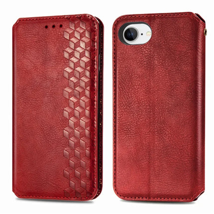 For iPhone 16e PU Leather Case Rhombus Imprint Wallet Stand Phone Cover
